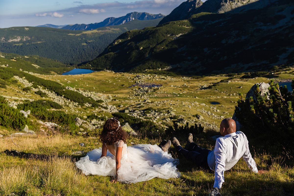 Sedinta foto dupa nunta la altitudinea de 2.040 m cu Pusa si Foca
